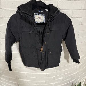 Kids Ben Sherman Blue Checkered Lined Jacket